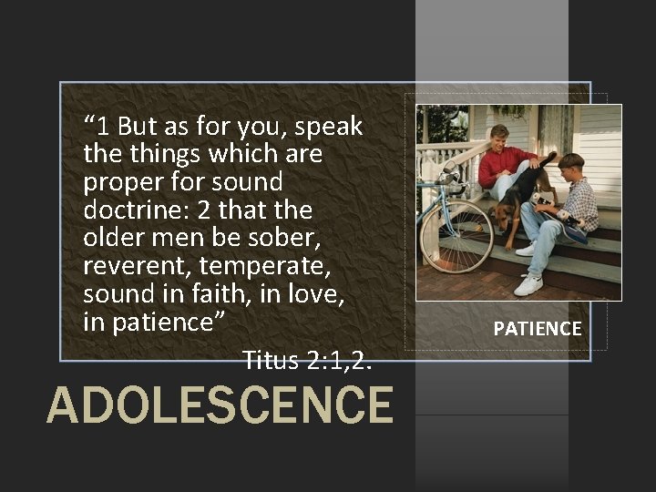 “ 1 But as for you, speak the things which are proper for sound “ 1 But as for you, speak the things which are proper for sound
