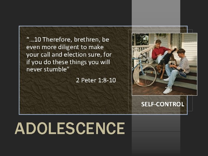 “… 10 Therefore, brethren, be even more diligent to make your call and election “… 10 Therefore, brethren, be even more diligent to make your call and election
