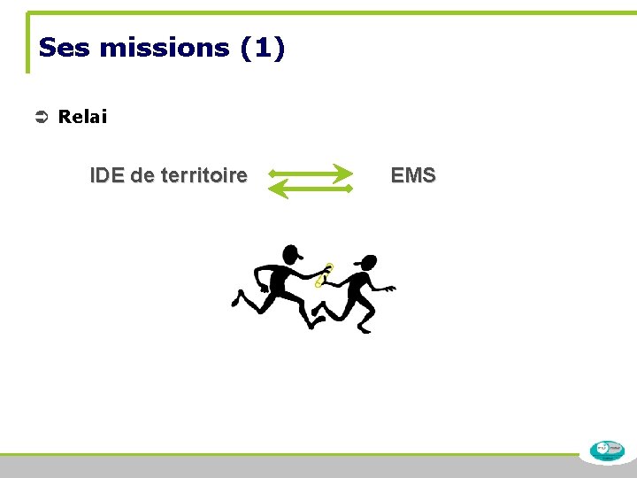 Ses missions (1) Ü Relai IDE de territoire EMS 