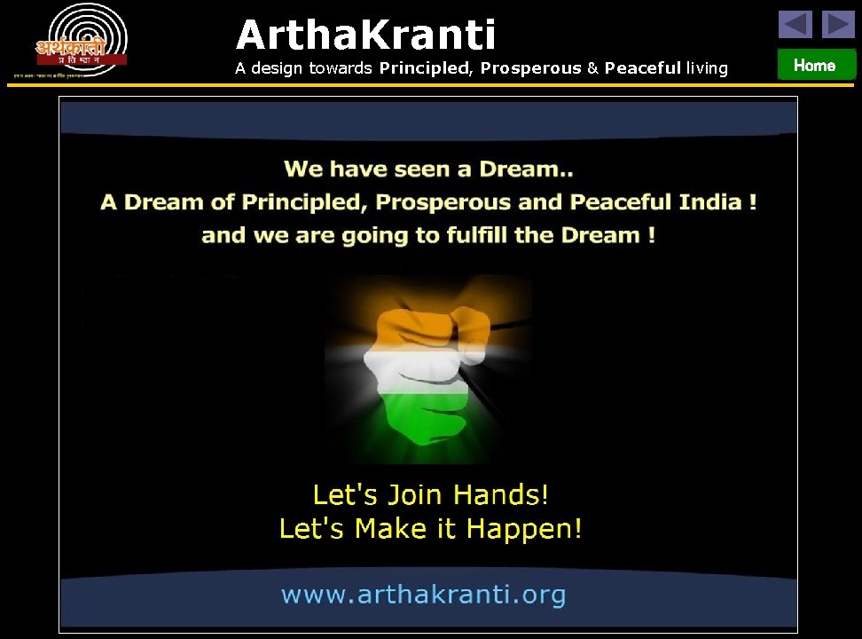 Artha. Kranti A design towards Principled, Prosperous & Peaceful living Home 