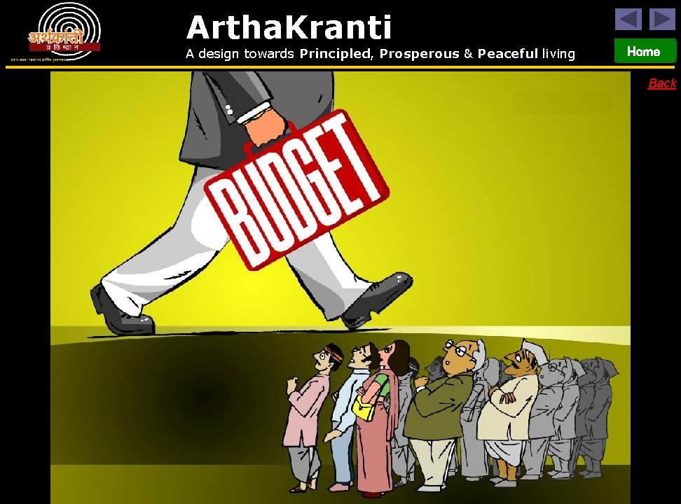 Artha. Kranti A design towards Principled, Prosperous & Peaceful living Home Back 