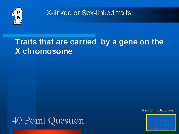 X-linked or Sex-linked traits Traits that are carried by a gene on the X
