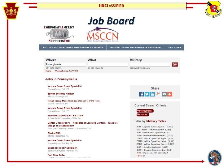 UNCLASSIFIED Job Board 