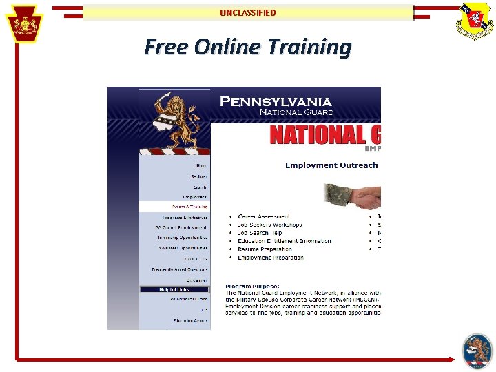 UNCLASSIFIED Free Online Training 