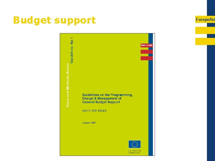 Budget support Europe. Aid 