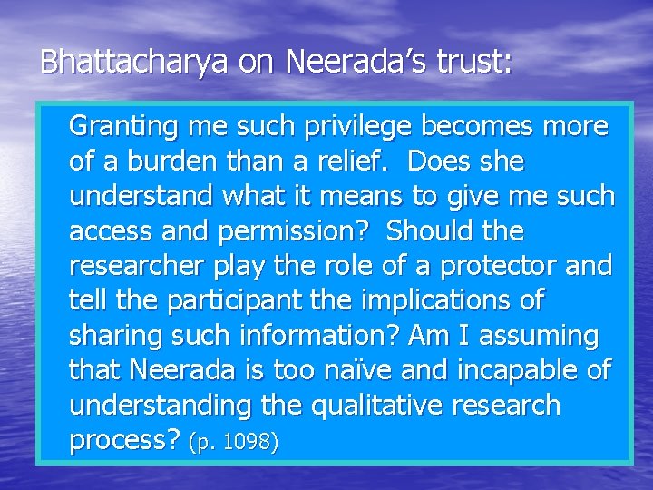 Bhattacharya on Neerada’s trust: Granting me such privilege becomes more of a burden than