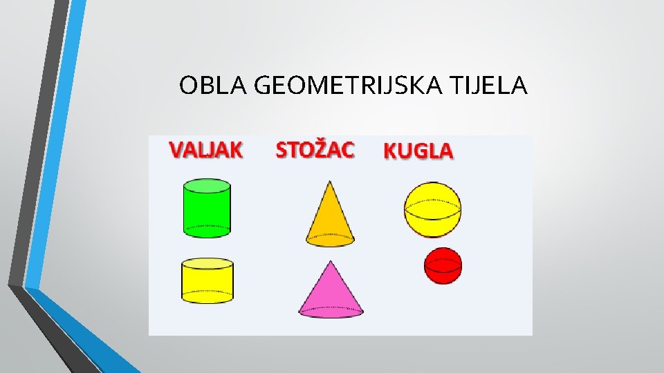 OBLA GEOMETRIJSKA TIJELA 