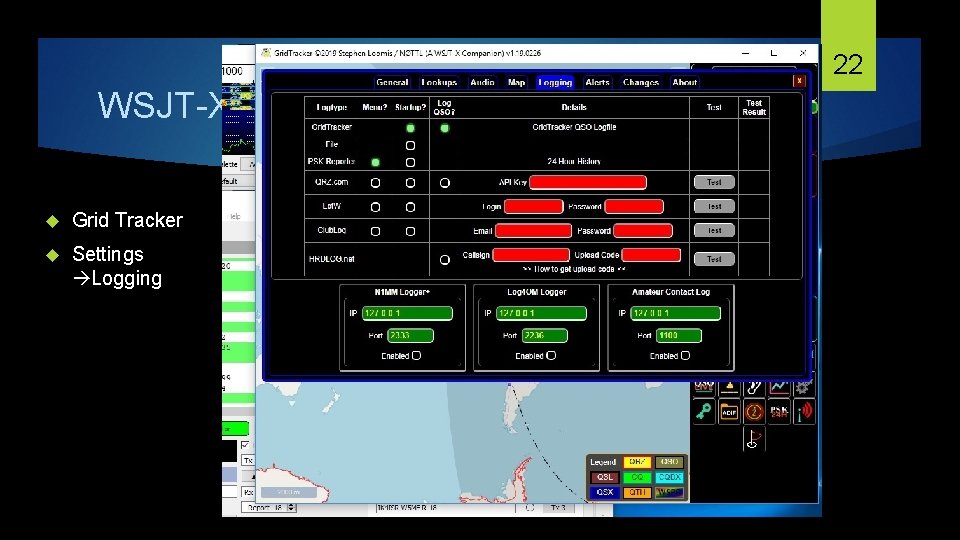 22 WSJT-X Grid Tracker Settings Logging 