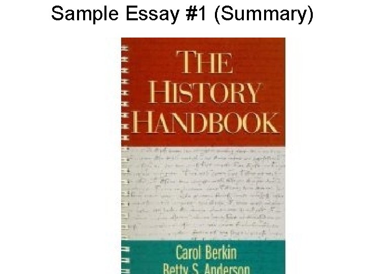 Writing a Paper in History 43 105 Prof