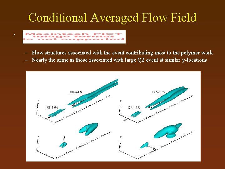 Conditional Averaged Flow Field • – Flow structures associated with the event contributing most