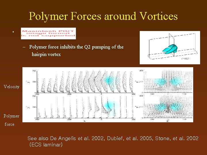 Polymer Forces around Vortices • DR=18% – Polymer force inhibits the Q 2 pumping
