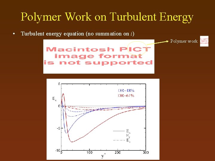 Polymer Work on Turbulent Energy • Turbulent energy equation (no summation on i) Polymer