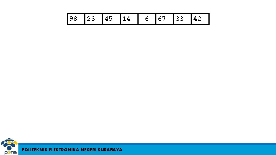 98 23 45 POLITEKNIK ELEKTRONIKA NEGERI SURABAYA 14 6 67 33 42 