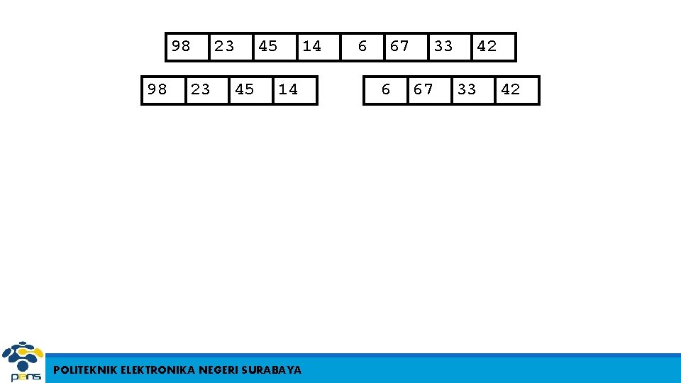 98 98 23 23 45 45 14 POLITEKNIK ELEKTRONIKA NEGERI SURABAYA 14 6 67