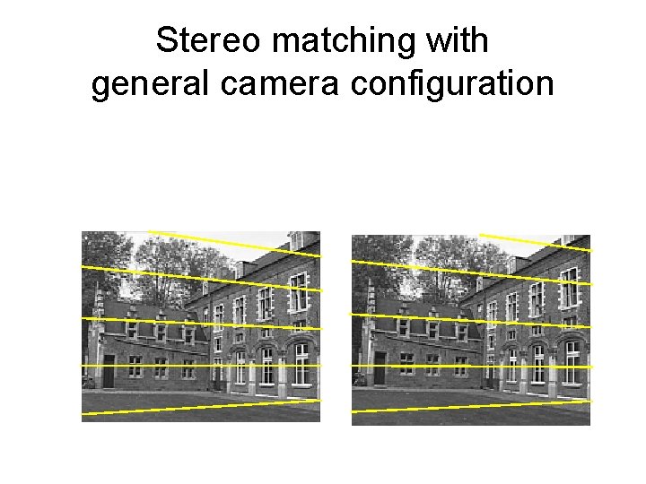 Stereo matching with general camera configuration 