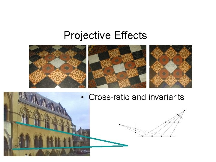 Projective Effects • Cross-ratio and invariants 