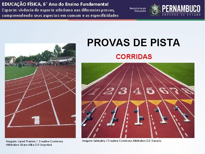 EDUCAÇÃO FÍSICA, 6° Ano do Ensino Fundamental Esporte: vivência do esporte atletismo nas diferentes