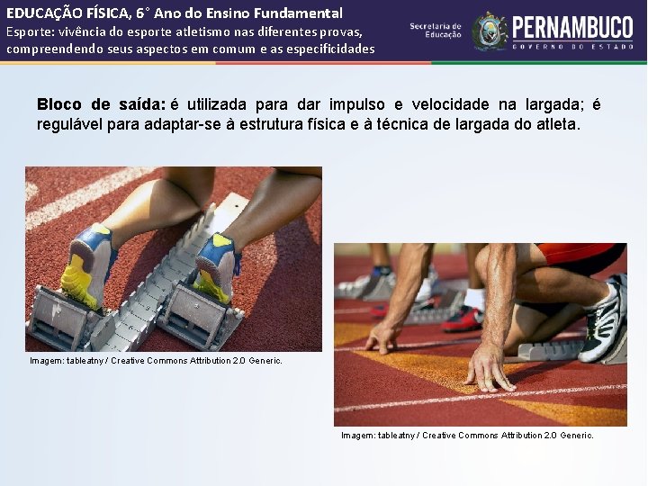 EDUCAÇÃO FÍSICA, 6° Ano do Ensino Fundamental Esporte: vivência do esporte atletismo nas diferentes