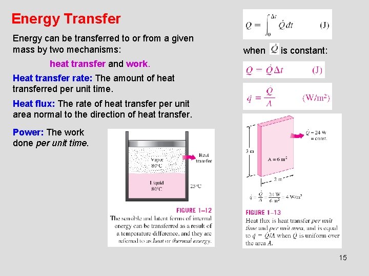 Energy Transfer Energy can be transferred to or from a given mass by two