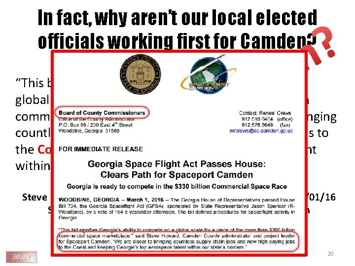In fact, why aren’t our local elected officials working first for Camden? ? n In fact, why aren’t our local elected officials working first for Camden? ? n