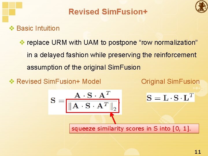 Revised Sim. Fusion+ v Basic Intuition v replace URM with UAM to postpone “row