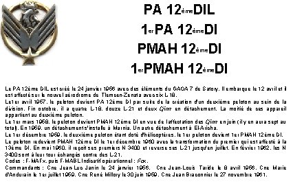 PA 12ème. DIL 1 er. PA 12ème. DI PMAH 12ème. DI 1 er. PMAH PA 12ème. DIL 1 er. PA 12ème. DI PMAH 12ème. DI 1 er. PMAH