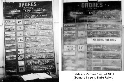 Tableaux d’ordres 1958 et 1961 (Bernard Seguin, Emile Reich) Tableaux d’ordres 1958 et 1961 (Bernard Seguin, Emile Reich)