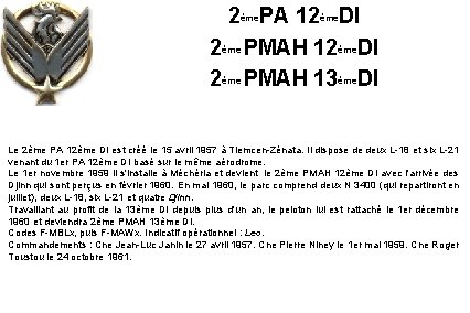 2ème. PA 12ème. DI 2ème PMAH 13ème. DI Le 2ème PA 12ème DI est 2ème. PA 12ème. DI 2ème PMAH 13ème. DI Le 2ème PA 12ème DI est