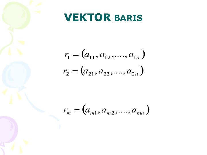 VEKTOR BARIS 