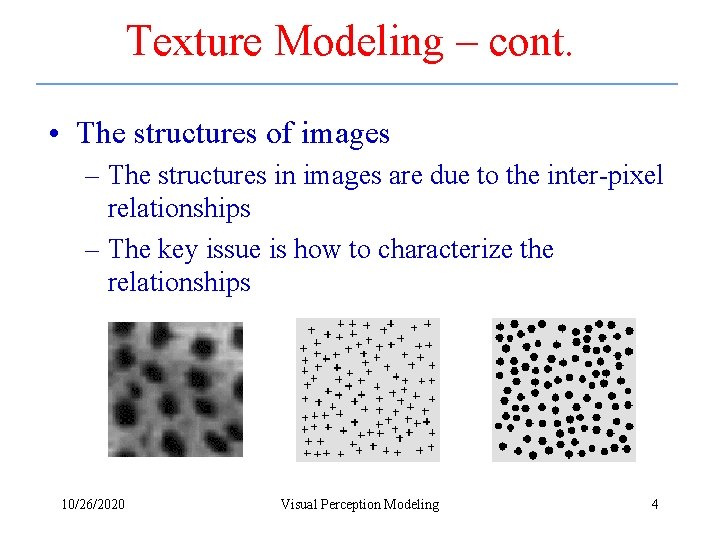 Texture Modeling – cont. • The structures of images – The structures in images