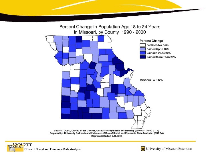 10/26/2020 Office of Social and Economic Data Analysis 