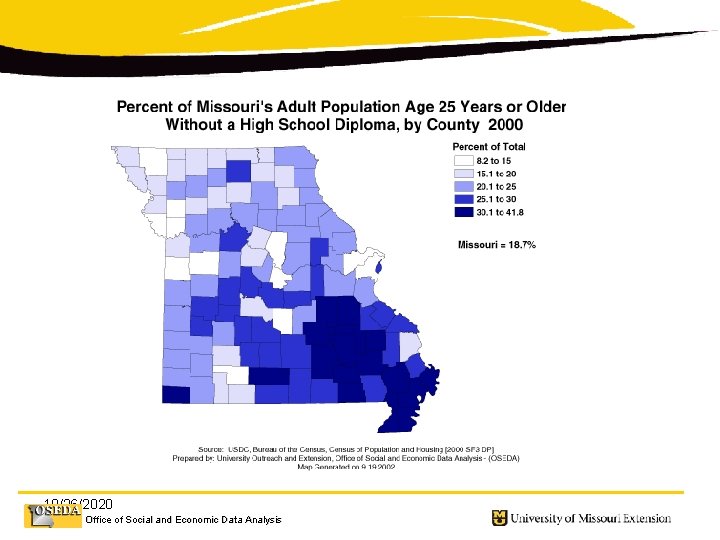 10/26/2020 Office of Social and Economic Data Analysis 