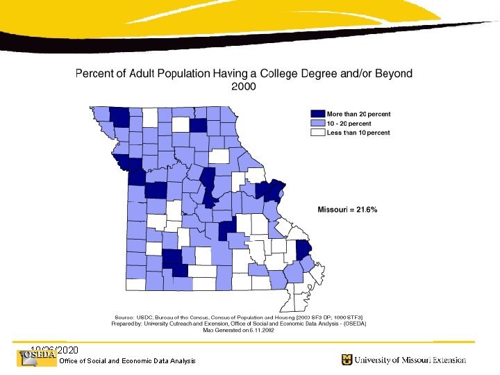 10/26/2020 Office of Social and Economic Data Analysis 