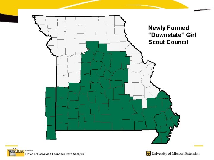 Newly Formed “Downstate” Girl Scout Council 10/26/2020 Office of Social and Economic Data Analysis