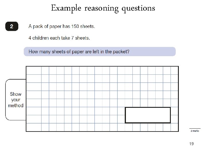 Example reasoning questions 19 