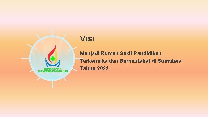 Visi Menjadi Rumah Sakit Pendidikan Terkemuka dan Bermartabat di Sumatera Tahun 2022 