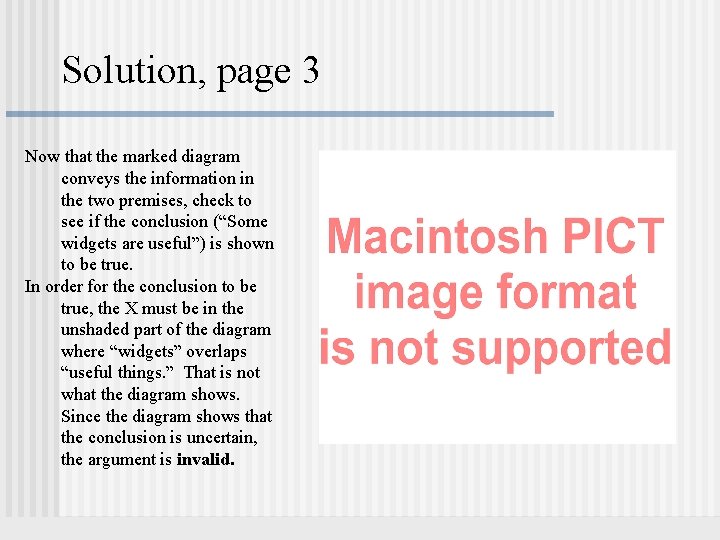 Solution, page 3 Now that the marked diagram conveys the information in the two Solution, page 3 Now that the marked diagram conveys the information in the two