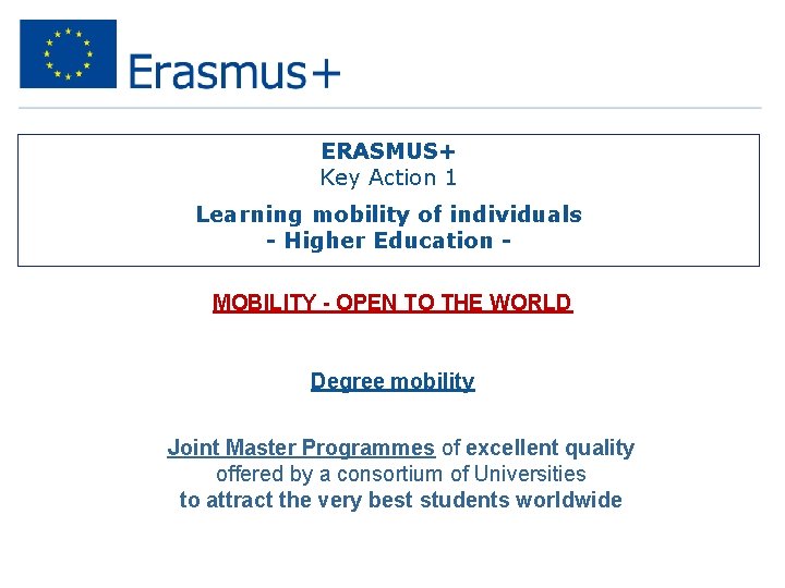 ERASMUS+ Ü Key Action 1 § Selected and supported by the European Commission Learning