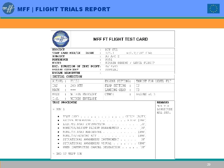 MFF | FLIGHT TRIALS REPORT 29 