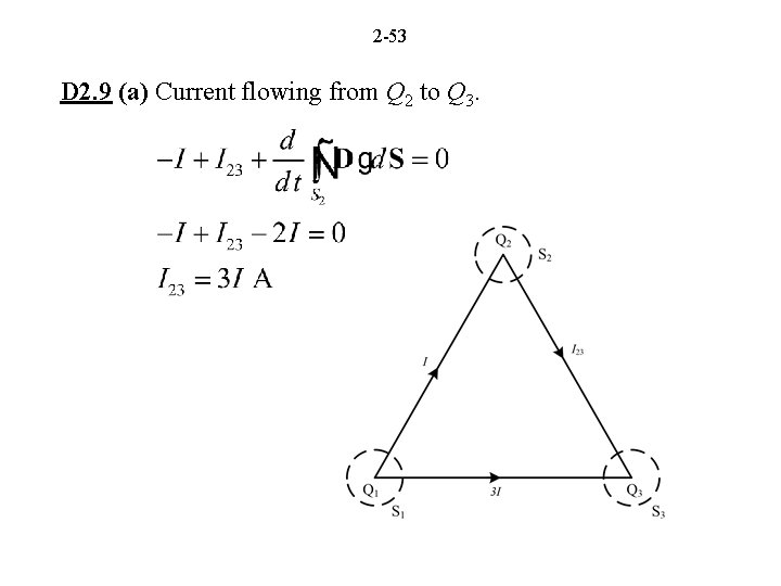 2 -53 D 2. 9 (a) Current flowing from Q 2 to Q 3.