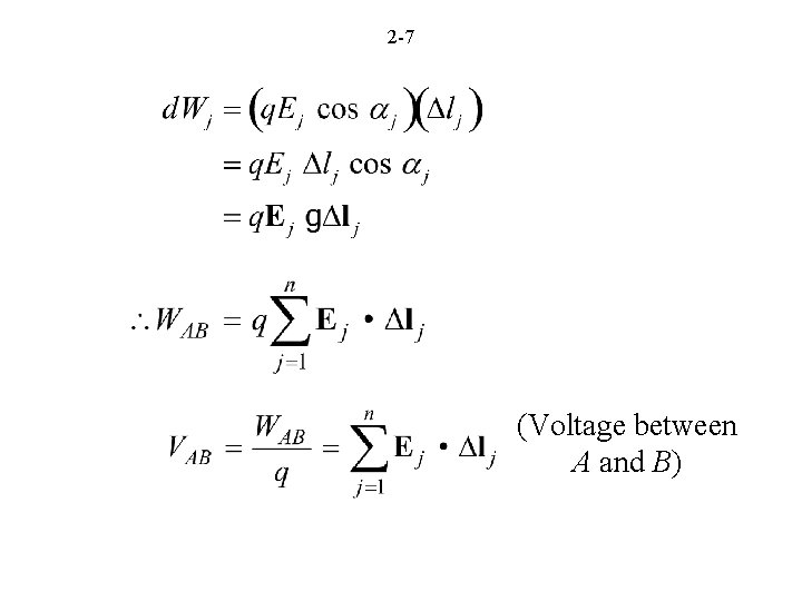 2 -7 (Voltage between A and B) 