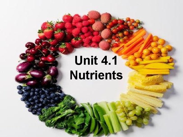 Unit 4. 1 Nutrients 