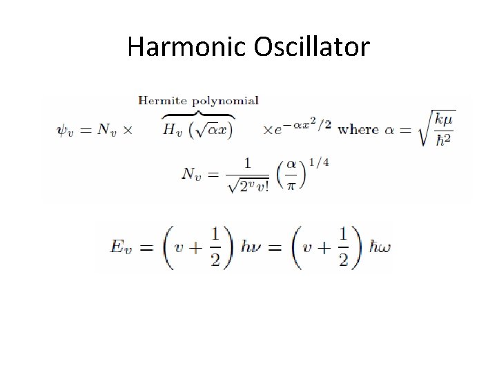 Harmonic Oscillator 