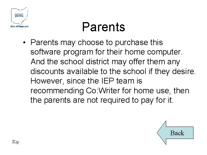 Parents • Parents may choose to purchase this software program for their home computer. Parents • Parents may choose to purchase this software program for their home computer.