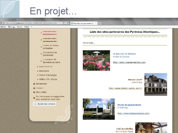 En projet… 