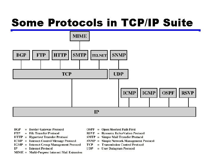 Some Protocols in TCP/IP Suite 