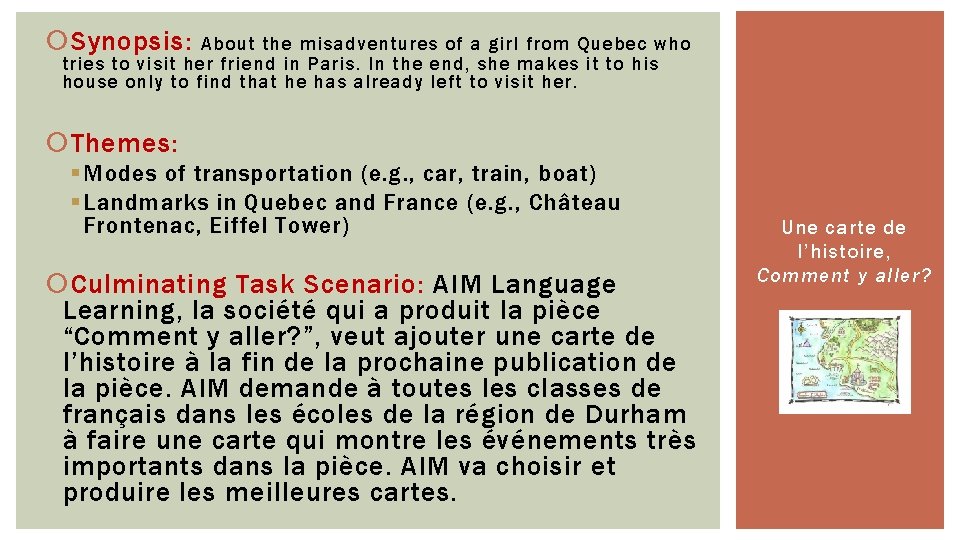 Synopsis: About the misadventures of a girl from Quebec who tries to visit Synopsis: About the misadventures of a girl from Quebec who tries to visit