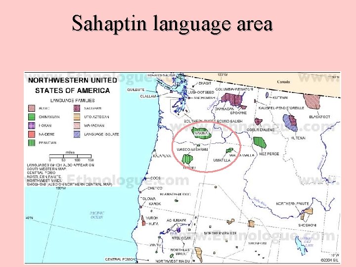 Sahaptin language area 