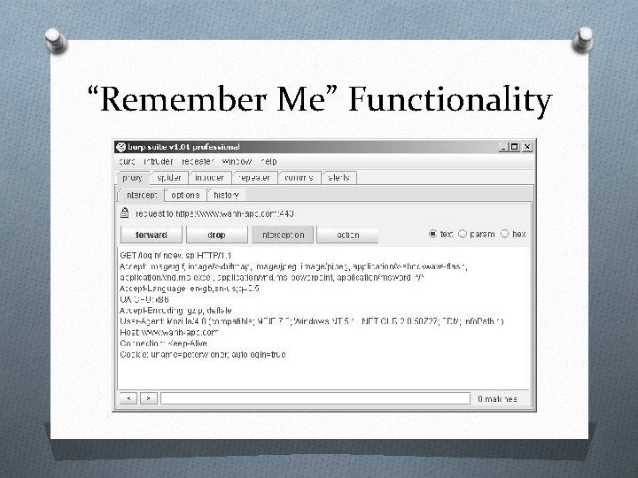 “Remember Me” Functionality 