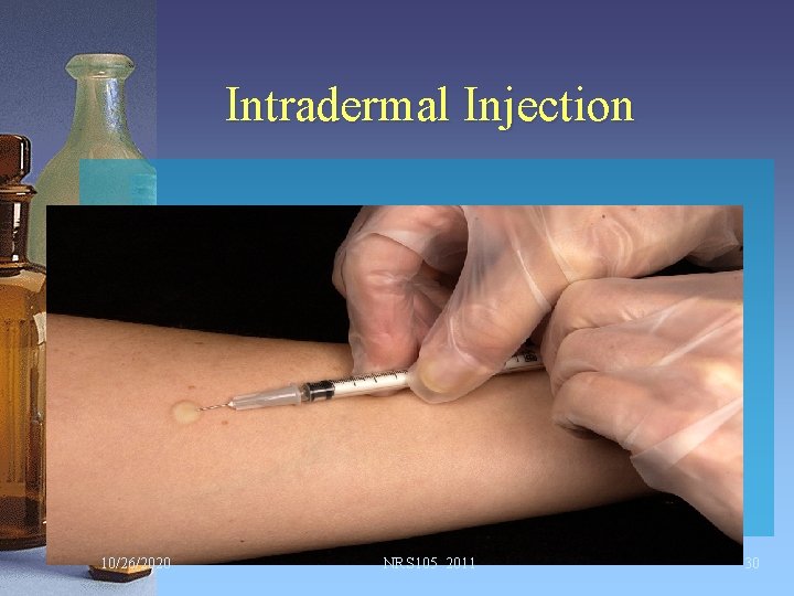 Intradermal Injection 10/26/2020 NRS 105 2011 30 